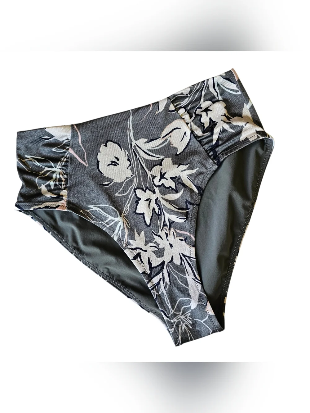 Athleta Aqualuxe High Rise Wildflower Bikini Bottoms XXS Cottagecore‎ Coastal